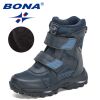 BONA 2022 New Designers Snow Boots For Boys High Top Sneakers For Girls Winter Hiking Sport Shoes Fashion Ankle Boots Children